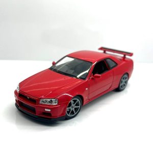 ماکت ماشین فلزی نیسان جی تی آر (Nissan Skyline GT‑R R34) ویلی مقیاس 1.24
